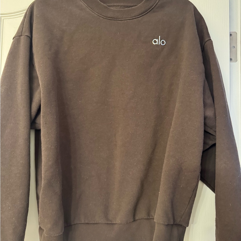 ALO Yoga Women's Brown Crew Neck Sweater